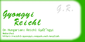 gyongyi reichl business card